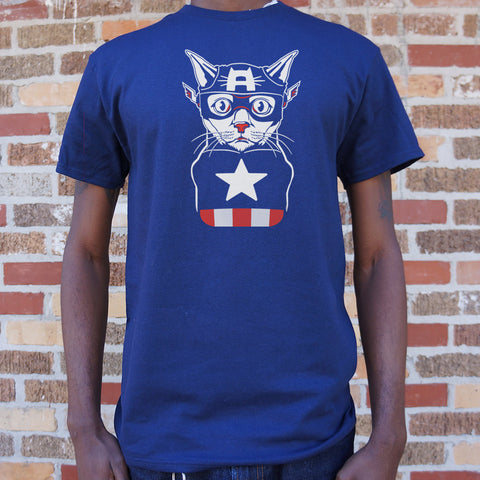 Captain Ameri-Cat T-Shirt (Mens)