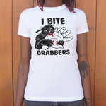 I Bite Pussy Grabbers T-Shirt (Ladies)