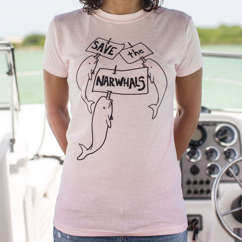 Save The Narwhals T-Shirt (Ladies)