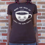 Smell The Coffee T-Shirt (Ladies)